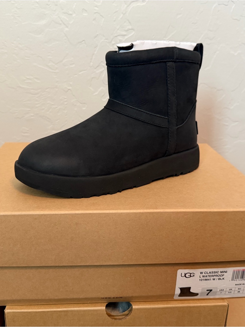 UGG women's Classic Mini Waterproof Boot in Black